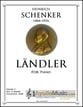 Landler for Piano, op. 10 piano sheet music cover